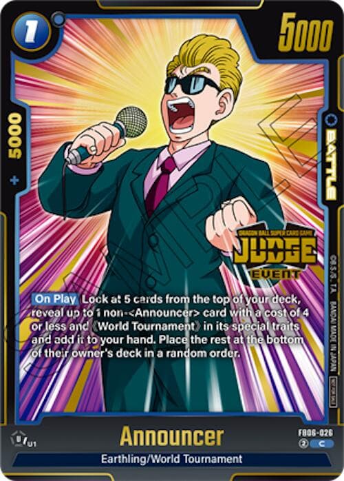 Announcer (Judge Pack (Event Judge) 04) — Tournament and Championship Promos card