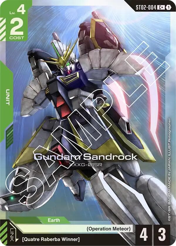 Gundam Sandrock (C+) — Starter Deck 02: Wings of Advance card