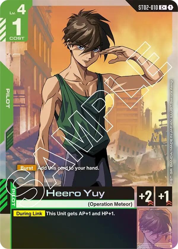 Heero Yuy (C+) — Starter Deck 02: Wings of Advance card