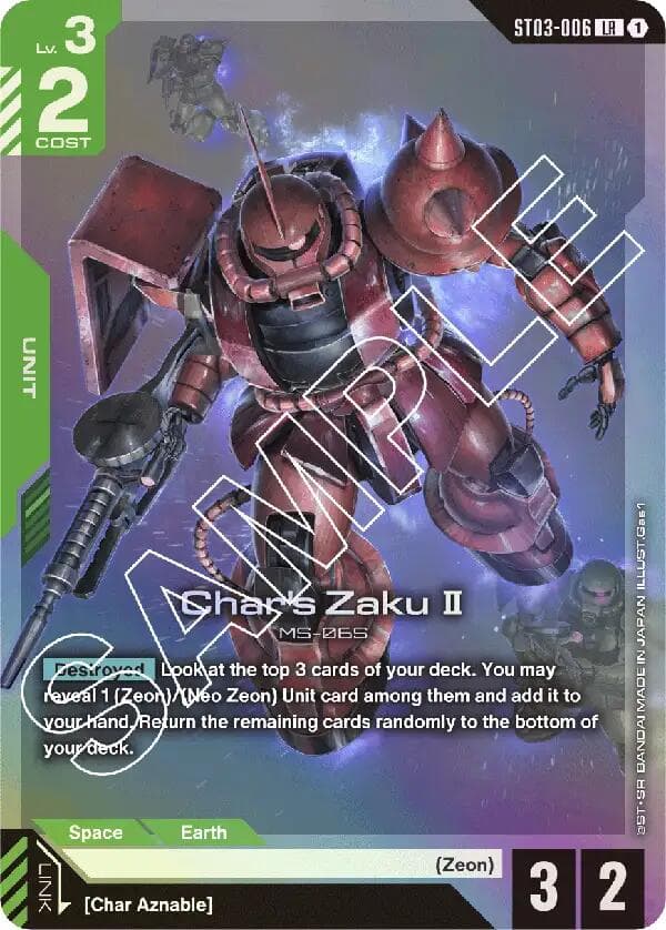Char's Zaku II — Starter Deck 03: Zeon's Rush card