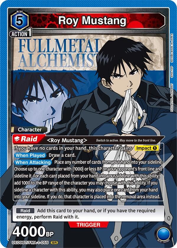 Roy Mustang (055) — UE09BT: FULLMETAL ALCHEMIST card