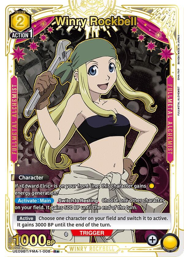 Winry Rockbell (008) (R*) — UE09BT: FULLMETAL ALCHEMIST card