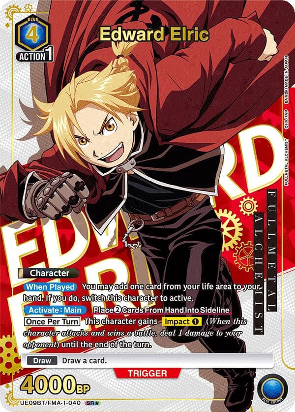 Edward Elric (040) (SR*) — UE09BT: FULLMETAL ALCHEMIST card