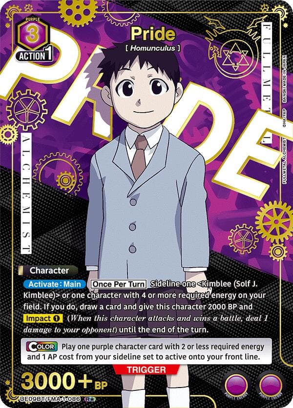 Pride (086) (R*) — UE09BT: FULLMETAL ALCHEMIST card