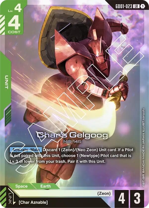 Char's Gelgoog — Newtype Rising card