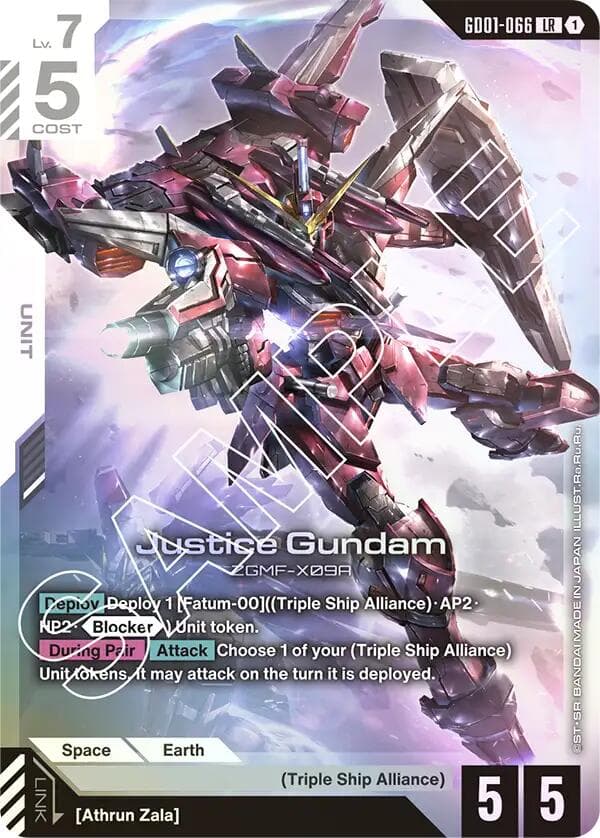 Justice Gundam — Newtype Rising card