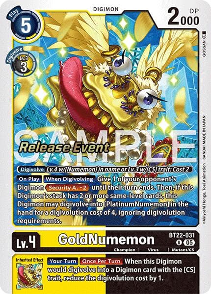 GoldNumemon — Cyber Eden Release Event Cards card