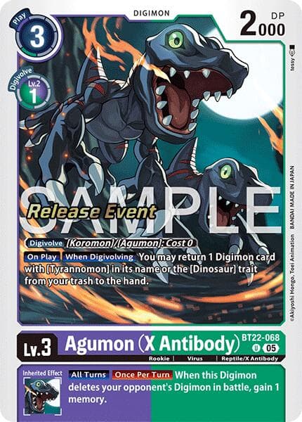 Agumon (X Antibody) — Cyber Eden Release Event Cards card