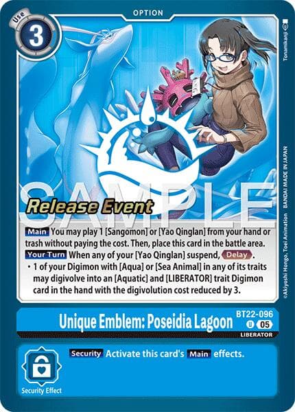 Unique Emblem: Poseidia Lagoon — Cyber Eden Release Event Cards card