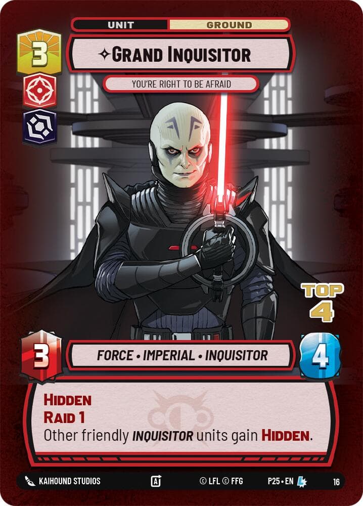 Grand Inquisitor - You're Right to Be Afraid (Top 4) — Organized Play Promos card