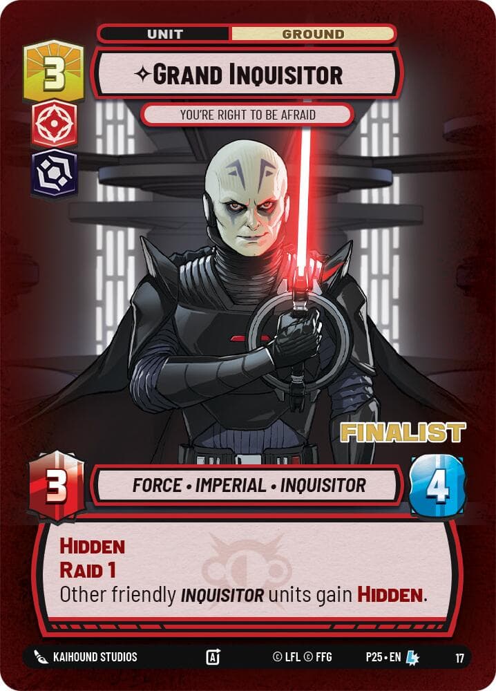 Grand Inquisitor - You're Right to Be Afraid (Finalist) — Organized Play Promos card