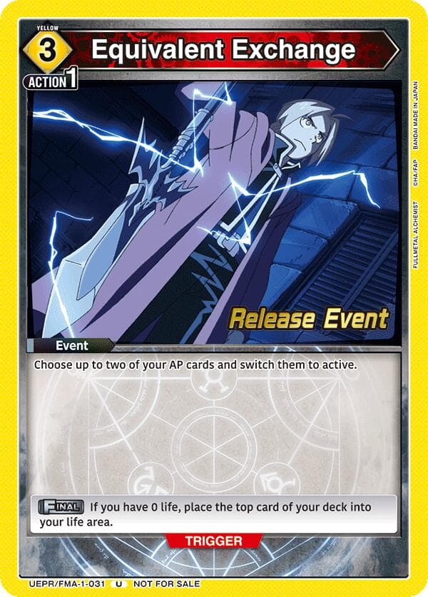 Equivalent Exchange — UE09BT: FULLMETAL ALCHEMIST Release Event Cards card