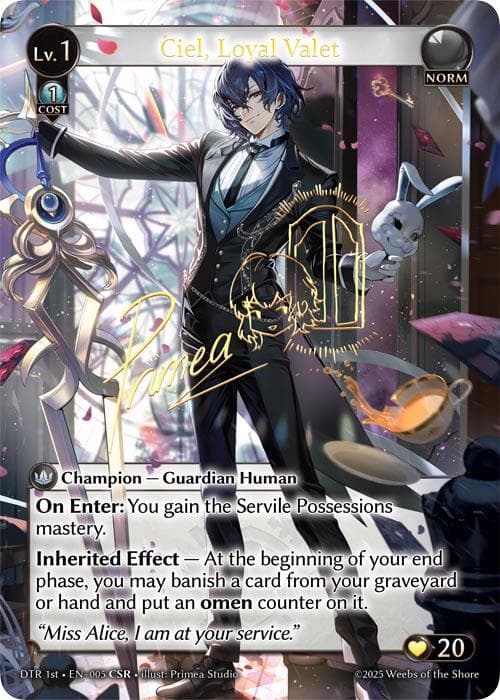 Ciel, Loyal Valet (CSR) — Distorted Reflections card