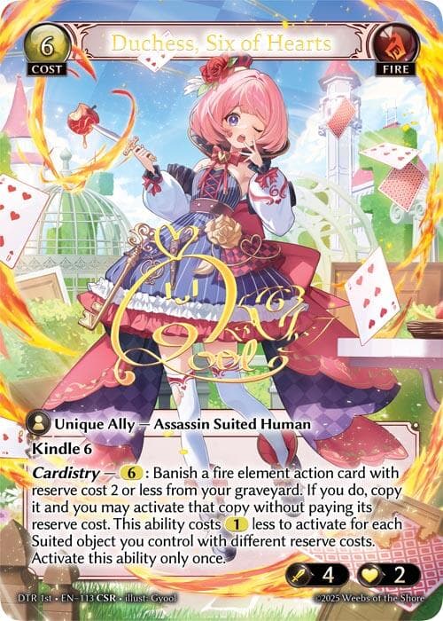 Duchess, Six of Hearts (CSR) — Distorted Reflections card