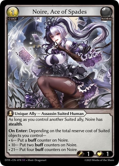 Noire, Ace of Spades — Distorted Reflections card