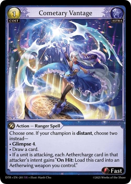 Cometary Vantage — Distorted Reflections card