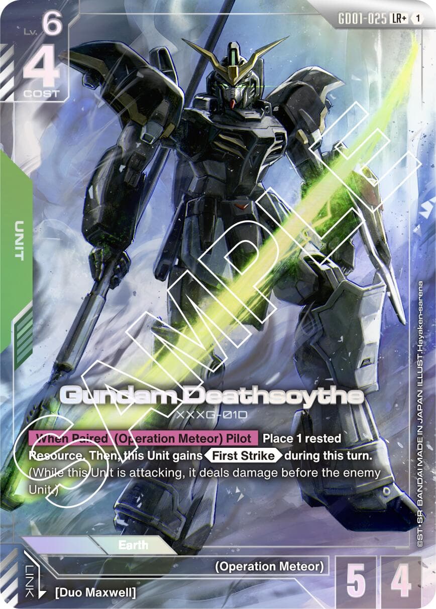Gundam Deathscythe (GD01-025) (LR+) — Newtype Rising card