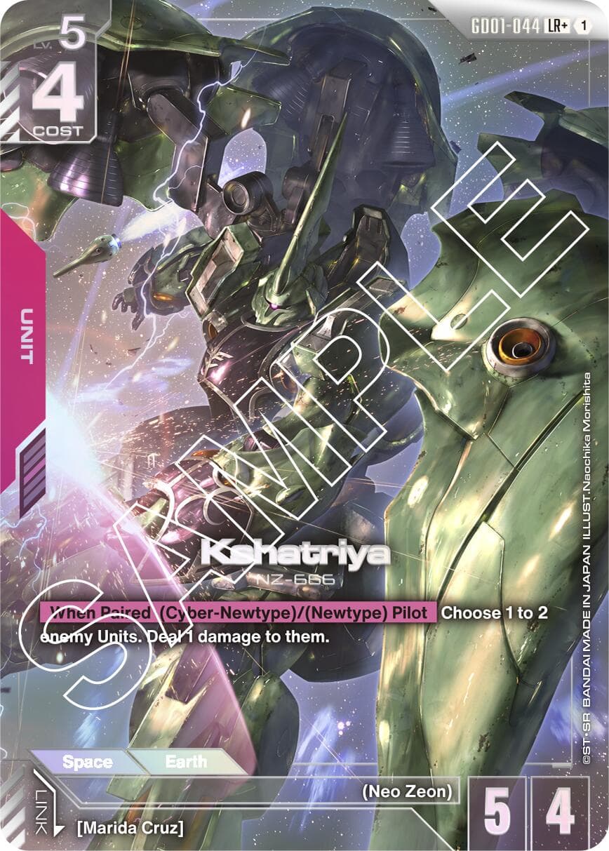 Kshatriya (GD01-044) (LR+) — Newtype Rising card