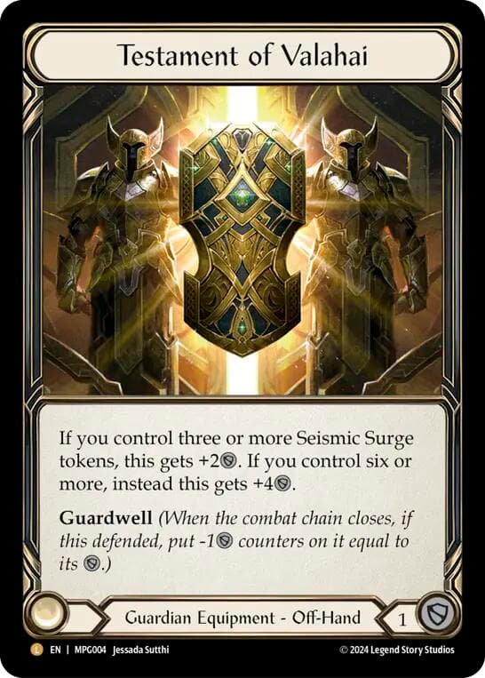 Testament of Valahai — Mastery Pack Guardian card