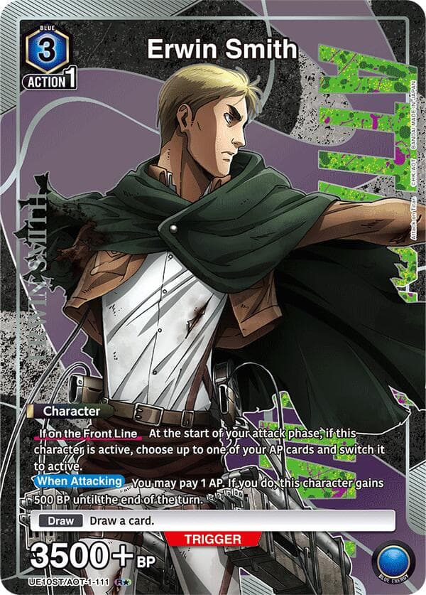 Erwin Smith (R*) — UE10ST: Attack on Titan Starter Deck card