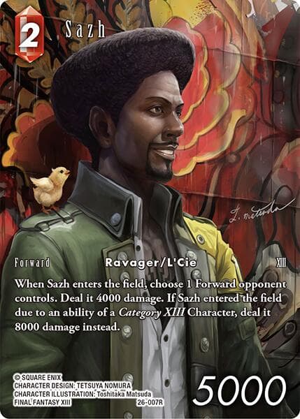 Sazh (Full Art) — Gunslinger in the Abyss card