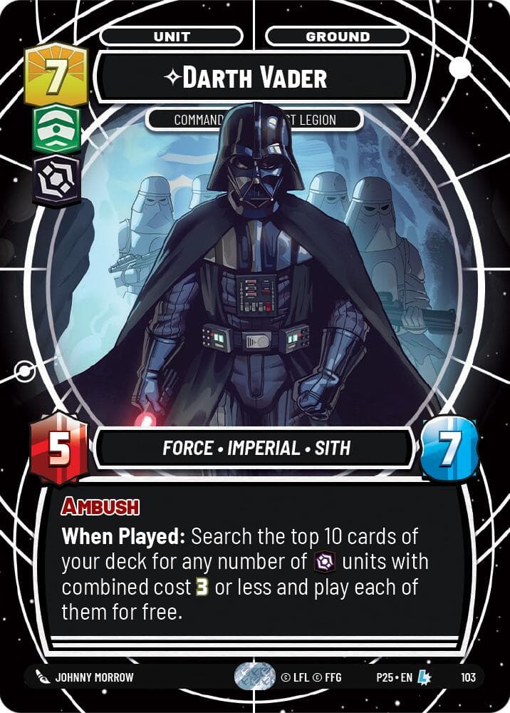 Darth Vader - Commanding the First Legion — Organized Play Promos card