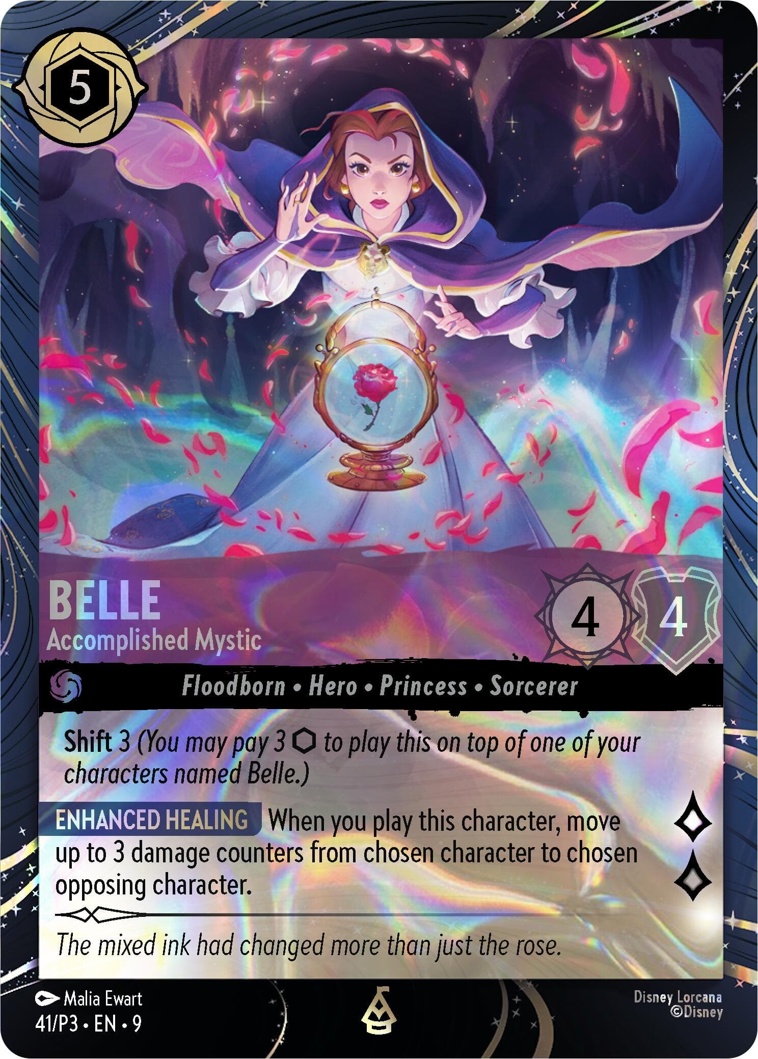 Belle - Accomplished Mystic — Disney Lorcana Promo Cards card
