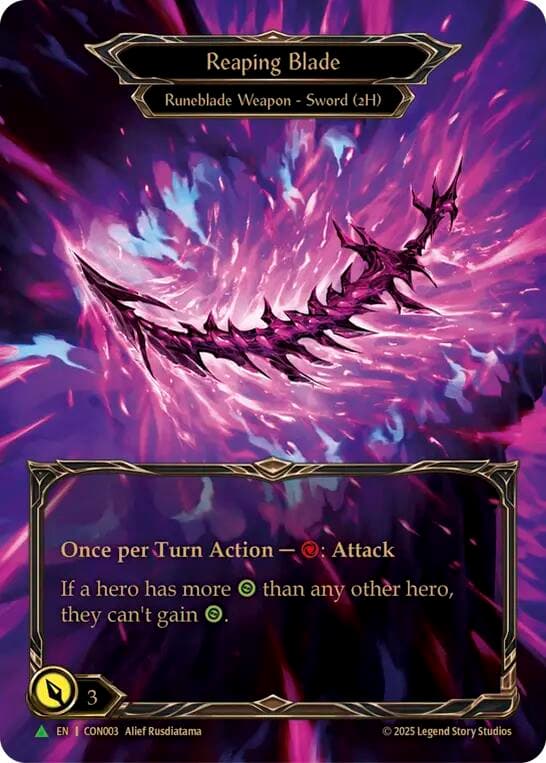 Reaping Blade - CON003 — Flesh and Blood: Promo Cards card