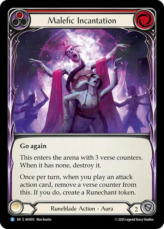 Malefic Incantation (Red) — Armory Deck: Legends Viserai card