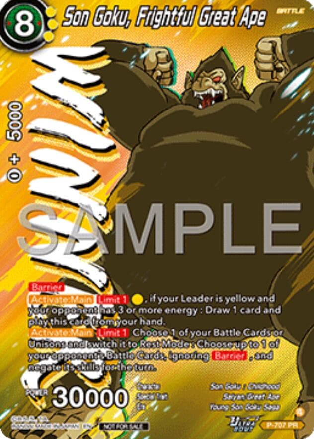 Son Goku, Frightful Great Ape (Ultra-Bout Series Tournament Pack Vol.13) (Winner) — Tournament Promotion Cards card