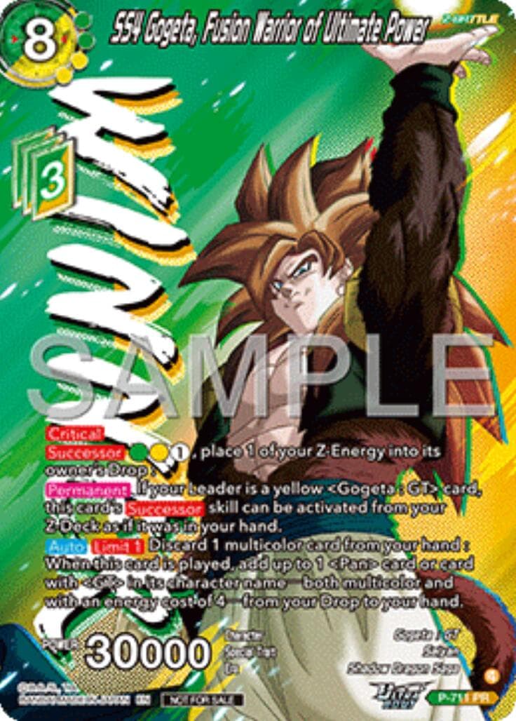 SS4 Gogeta, Fusion Warrior of Ultimate Power (Ultra-Bout Series Tournament Pack Vol.13) (Winner) — Tournament Promotion Cards card