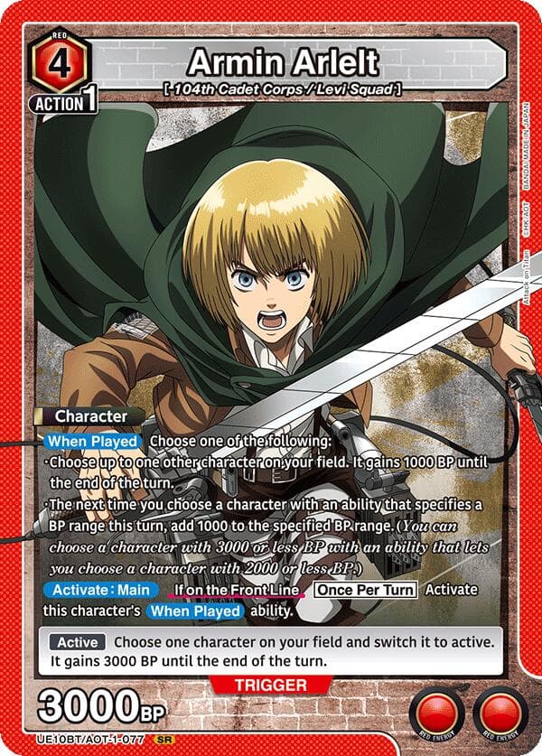 Armin Arlelt (077) — UE10BT: Attack on Titan card