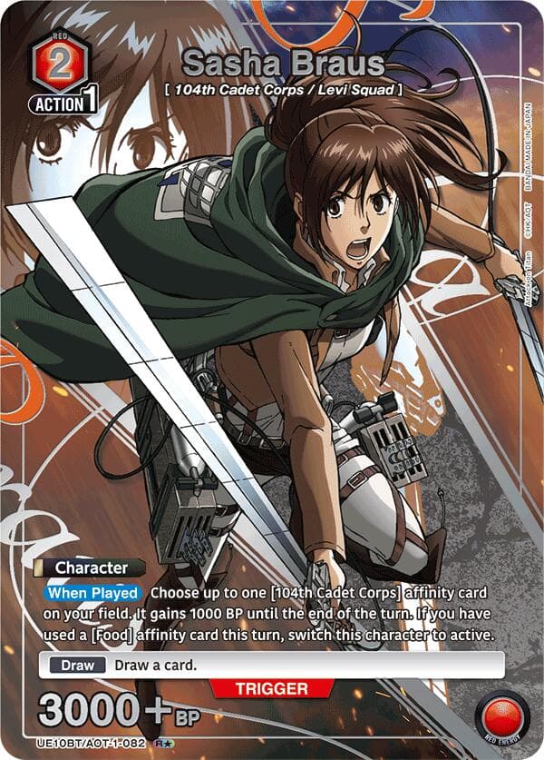Sasha Braus (082) (R*) — UE10BT: Attack on Titan card