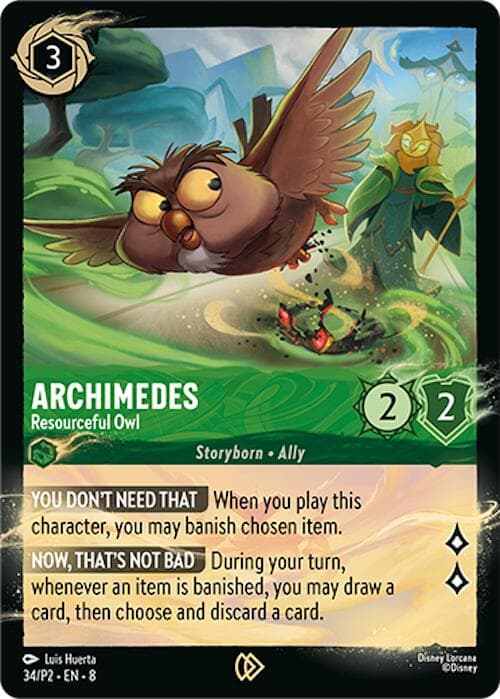 Archimedes - Resourceful Owl — Disney Lorcana Promo Cards card