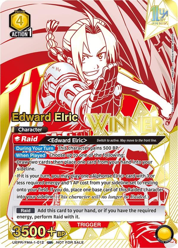 Edward Elric (012) (Winner) — Union Arena Promotion Cards card