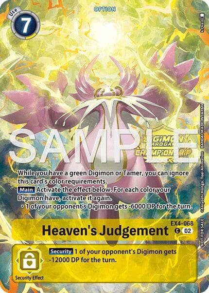 Heaven's Judgement (Championship 25-26 Tamers Pack Season 1) — Alternative Being Booster card