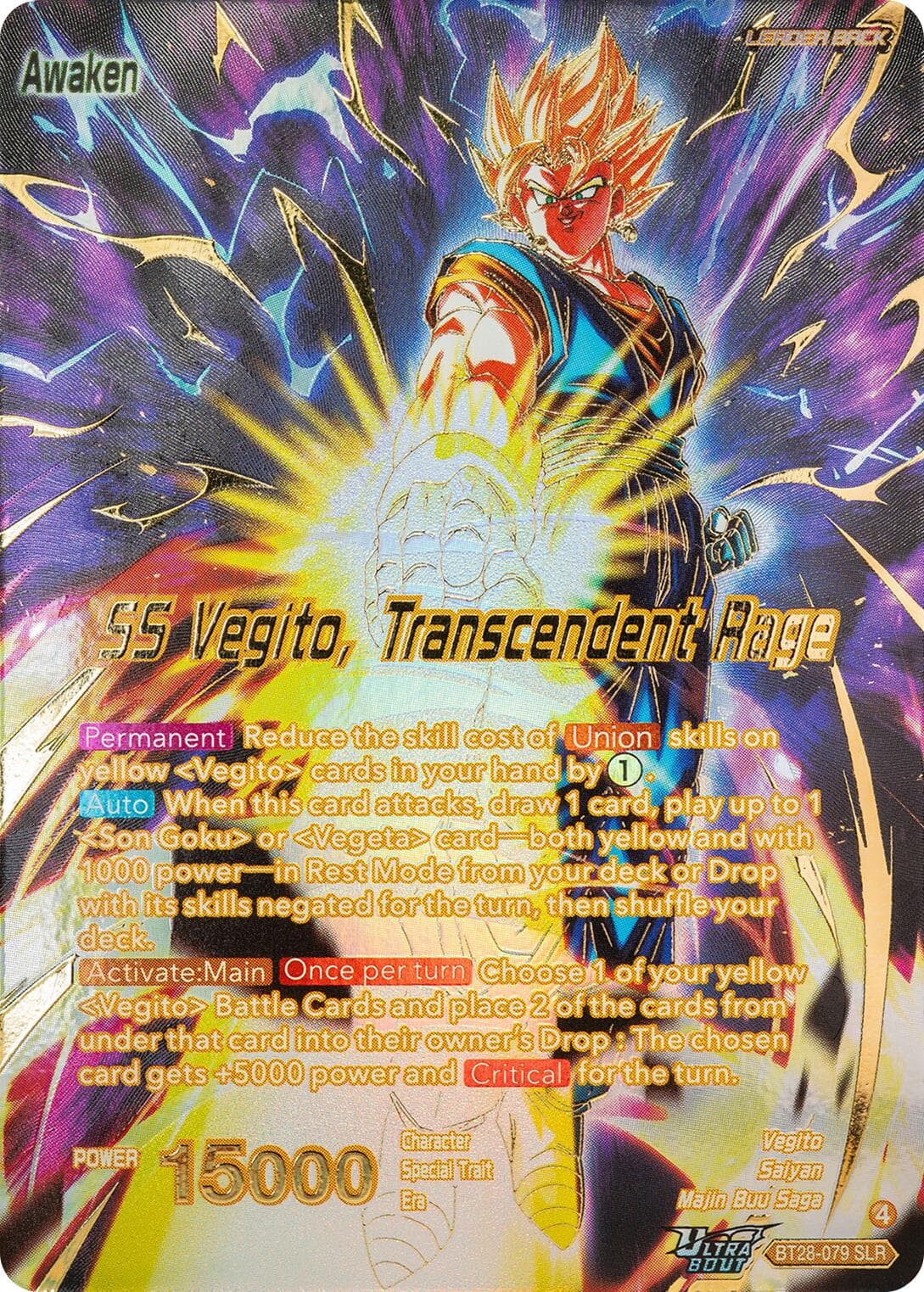 Vegito // SS Vegito, Transcendent Rage (SLR) — Prismatic Clash card