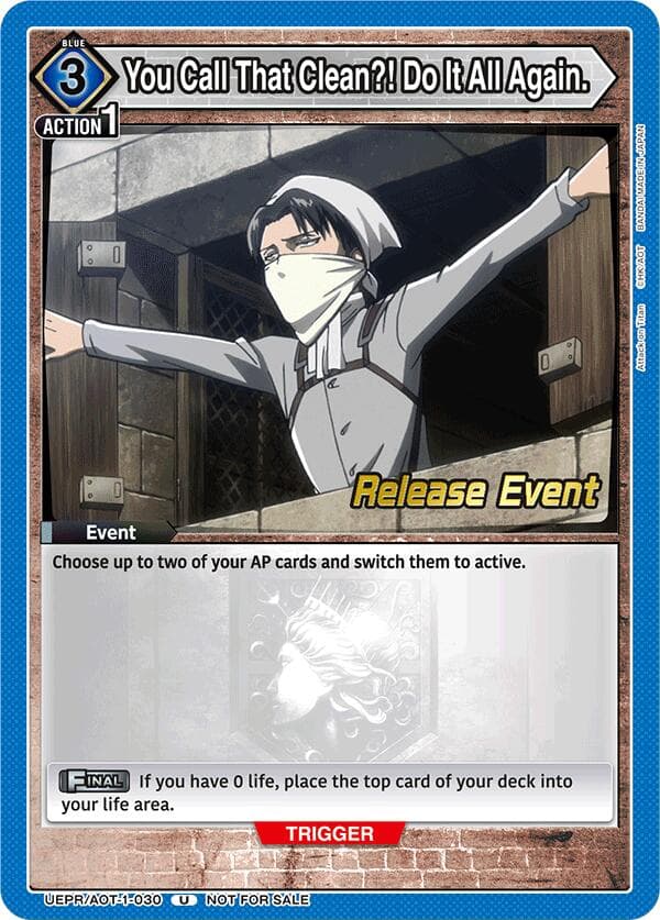 You Call That Clean?! Do It All Again. — UE10BT: Attack on Titan Release Event Cards card