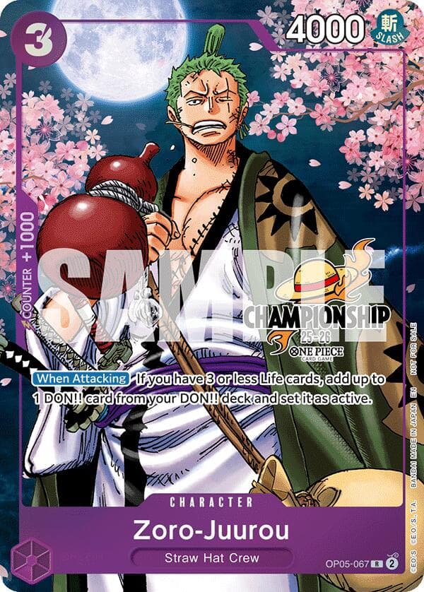 Zoro-Juurou (CS 25-26 Event Pack Finalist Ver.) — One Piece Promotion Cards card