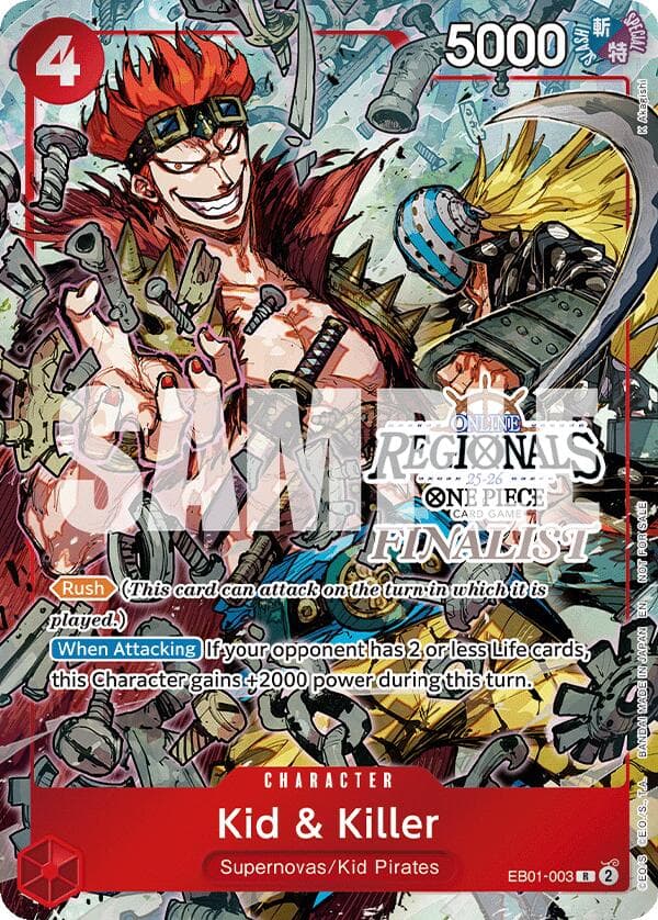 Kid & Killer (Online Regional Finalist Card Set 2025 Vol.2) — One Piece Promotion Cards card