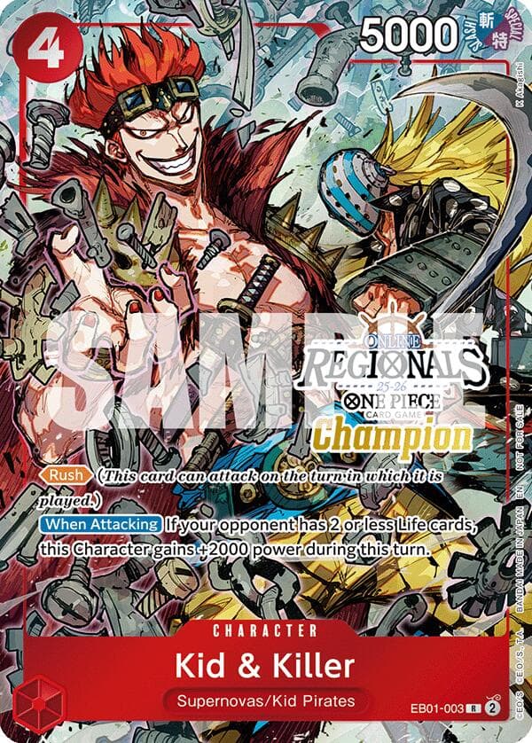 Kid & Killer (Online Regional Champion Card Set 2025 Vol.2) — One Piece Promotion Cards card