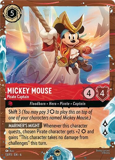Mickey Mouse - Pirate Captain (Disney Cruise Promo) — Disney Lorcana Promo Cards card