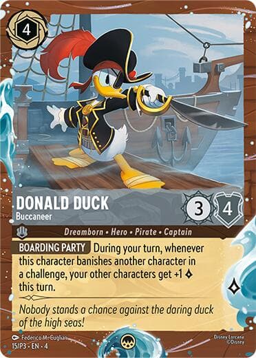 Donald Duck - Buccaneer (Disney Cruise Promo) — Disney Lorcana Promo Cards card