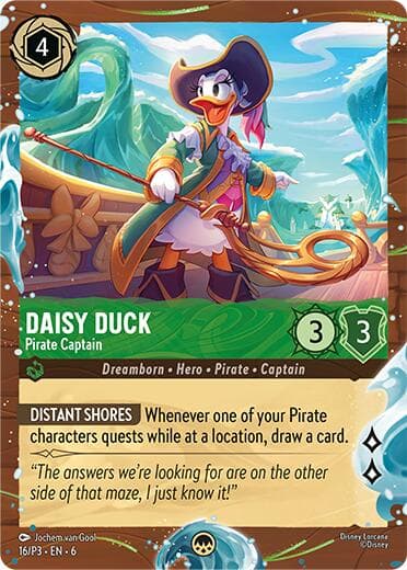 Daisy Duck - Pirate Captain (Disney Cruise Promo) — Disney Lorcana Promo Cards card