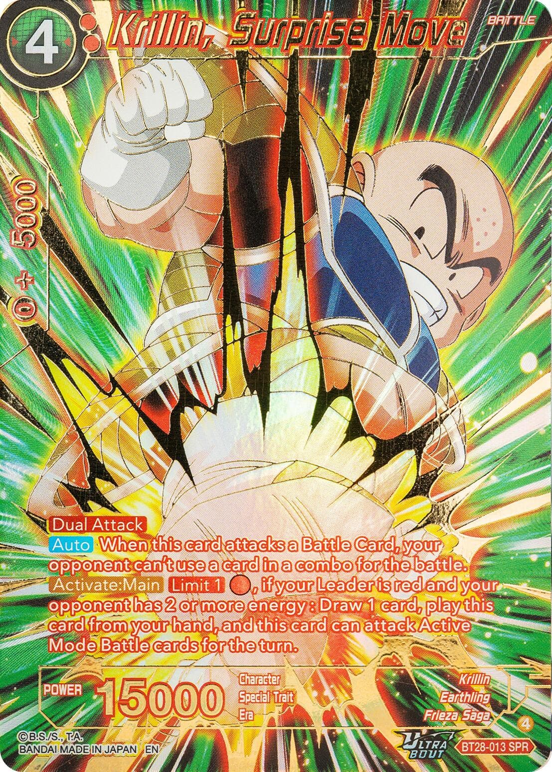 Krillin, Surprise Move (SPR) — Prismatic Clash card