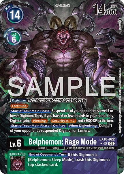 Belphemon: Rage Mode (Alternate Art) — Sinister Order card