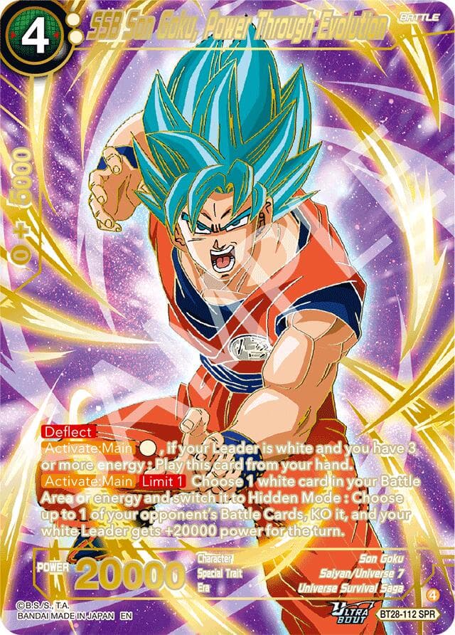 SSB Son Goku, Power Through Evolution (SPR) — Prismatic Clash card