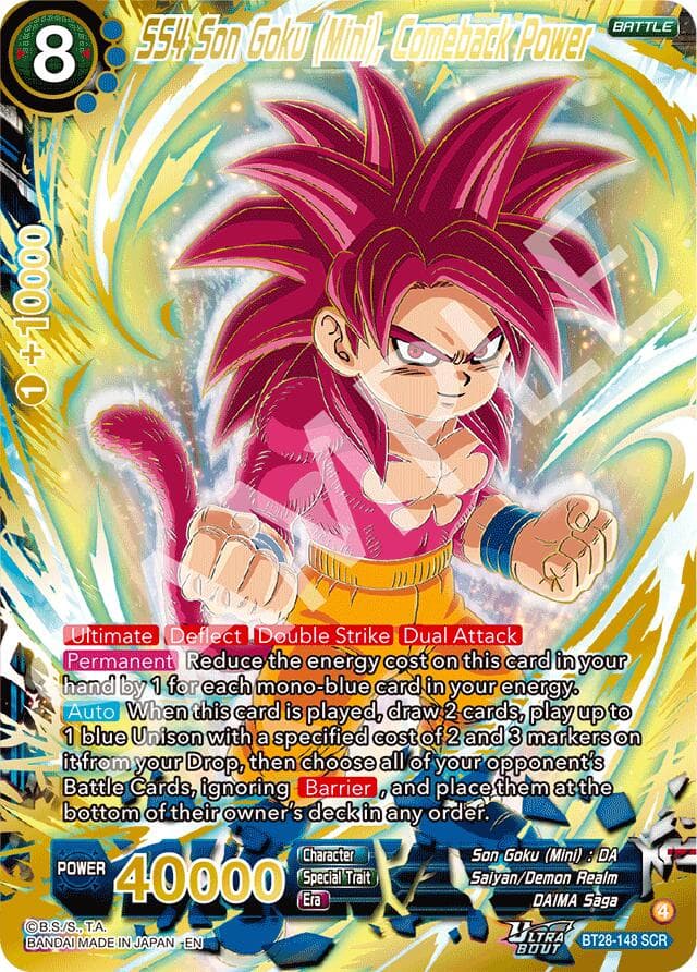 SS4 Son Goku (Mini), Comeback Power — Prismatic Clash card