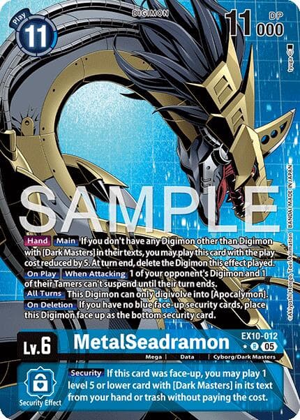 MetalSeadramon (Alternate Art) — Sinister Order card