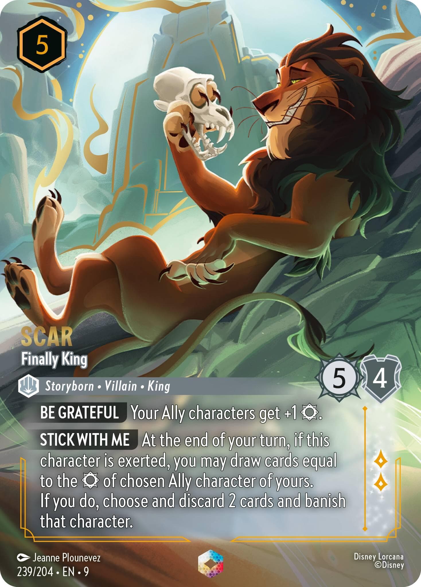 Scar - Finally King (Enchanted) — Fabled card